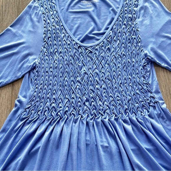 Soft Surroundings, Corneille Tunic, Basket Weave Periwinkle Size 1X - Picture 5 of 12